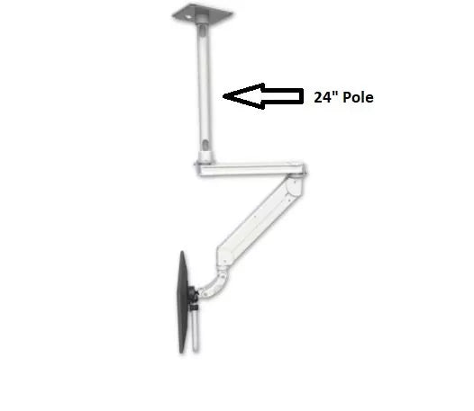 Monitor Ceiling Mount ICW Titan Elite Space-Saving T2 Dental ,Monitor adjuster-Quicklink