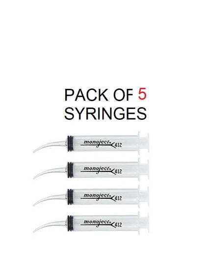 Original Monoject® Curved 412 Tip 12cc Syringes