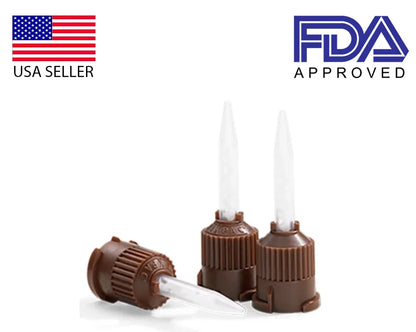 Original Mixpac Brown Short Mixing Tips for Parkell Predicta cement 25/Box