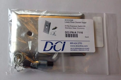 DCI X-ray Exposure Switch Kit Xray Remote Push Button Cover Plate Stainless 7116 (Pack of 4)