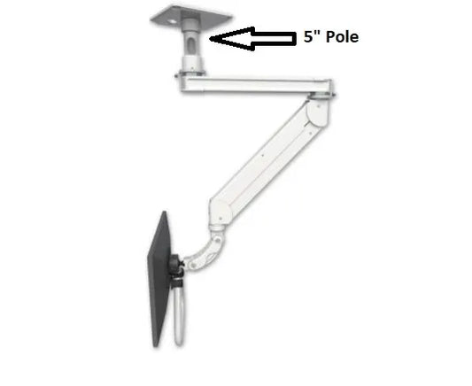 Monitor Ceiling Mount ICW Titan Elite Space-Saving T2 Dental,Monitor adjuster-Ergovision with 8"x8" Ceiling plate