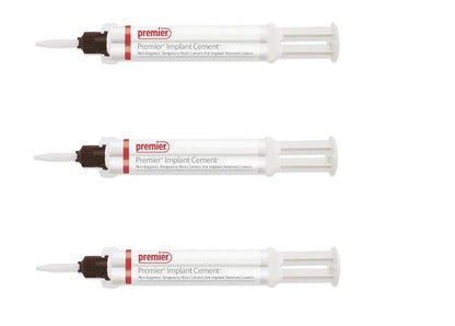 Premier Dental Implant Cement For Implant Retained crowns 3x5 mL Syringe + 25Tip