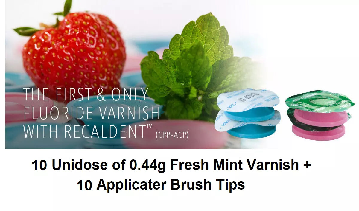 GC MI Varnish® Bioavailable Calcium Varnish Fresh Mint/Strawberry 0.44g Unidose