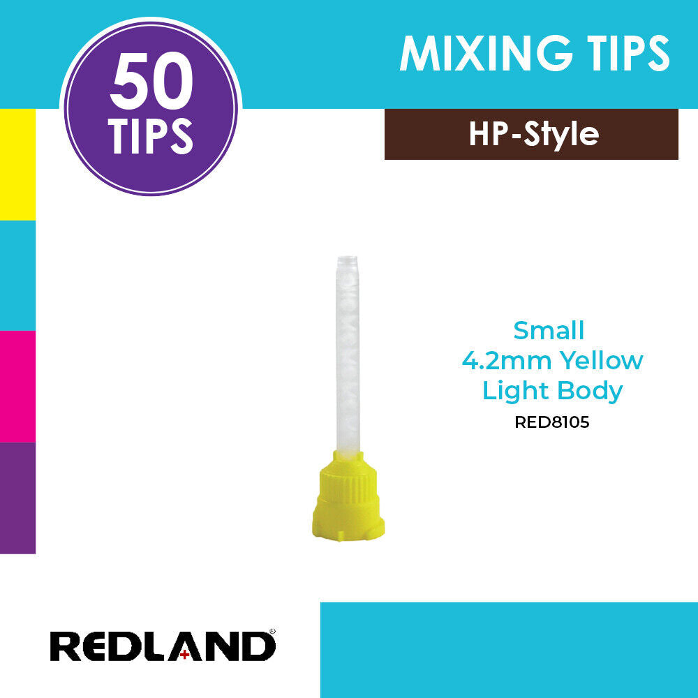 REDLAND Dental Mixing Tips for Impression Material, C&B, Cements 50/PK