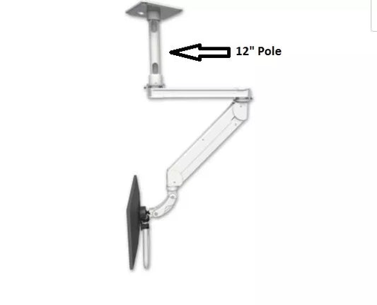 Monitor Ceiling Mount ICW Titan Elite Space-Saving T2 Dental ,Monitor adjuster-Quicklink  with 8"x8" Ceiling plate