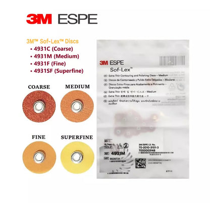 3M™ Sof-Lex discs with extra-thin grit for precise finishing and polishing 30/pk