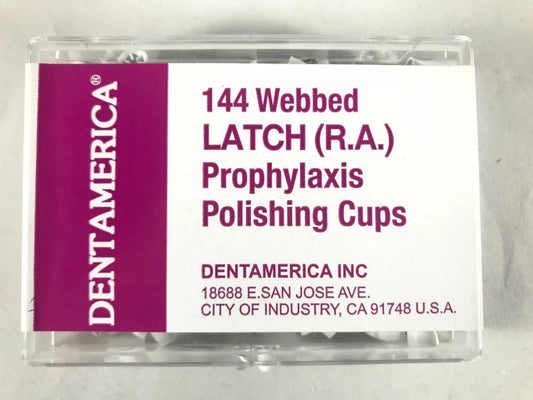 Dentamerica Dental Polishing Prophy Prophylaxis Cups Latch (RA) Type Webbed Pcs