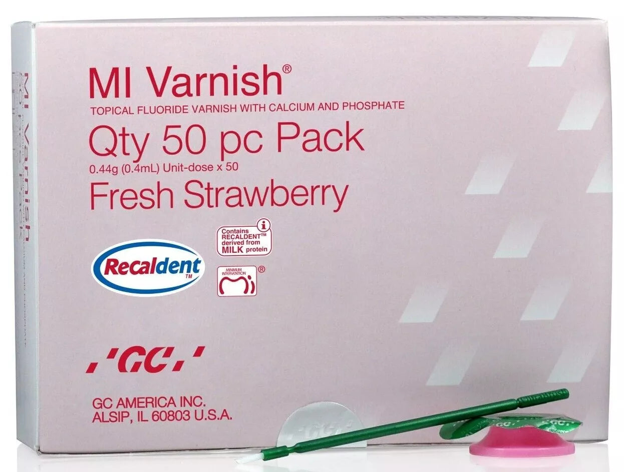 GC MI Varnish® Bioavailable Calcium Varnish Fresh Mint/Strawberry 0.44g Unidose