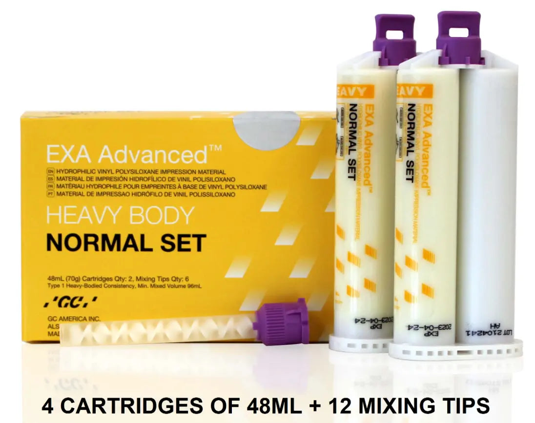 EXA Advanced™ Heavy Body Normal / Fast Set Impression Material 48mL + Tips by GC