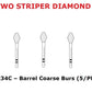 Premier Dental TWO STRIPER Diamond 234C – Barrel Shape Coarse grit Burs (5/Pk)