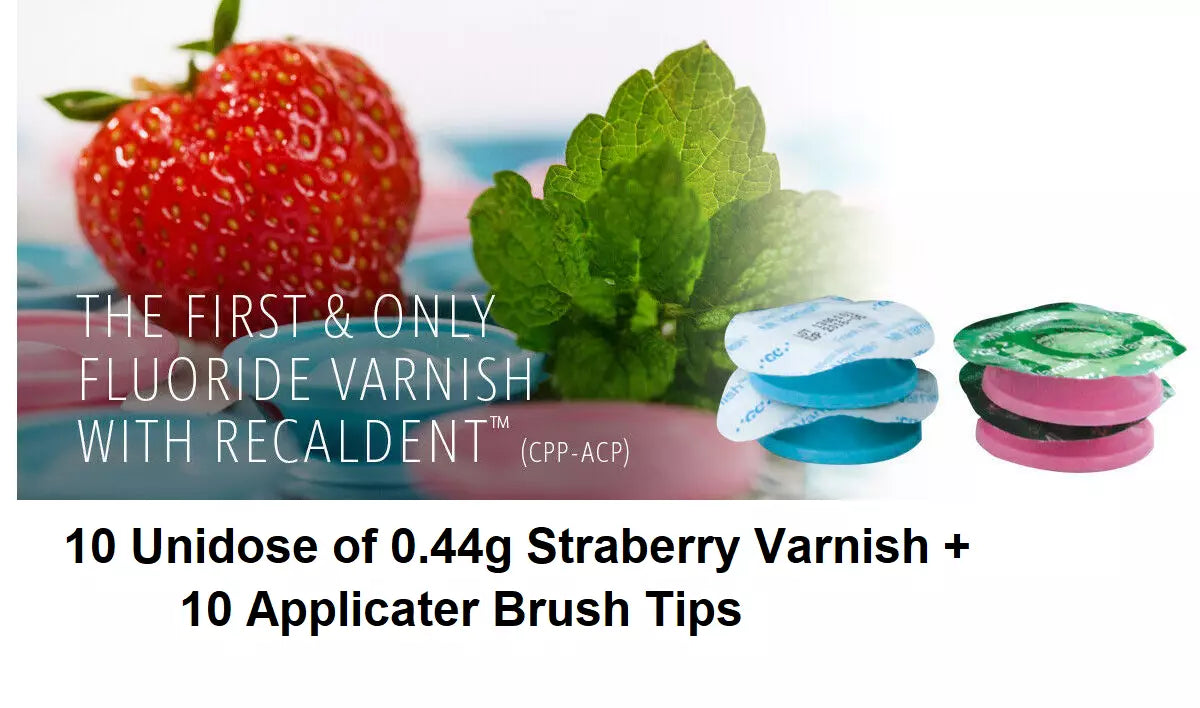 GC MI Varnish® Bioavailable Calcium Varnish Fresh Mint/Strawberry 0.44g Unidose