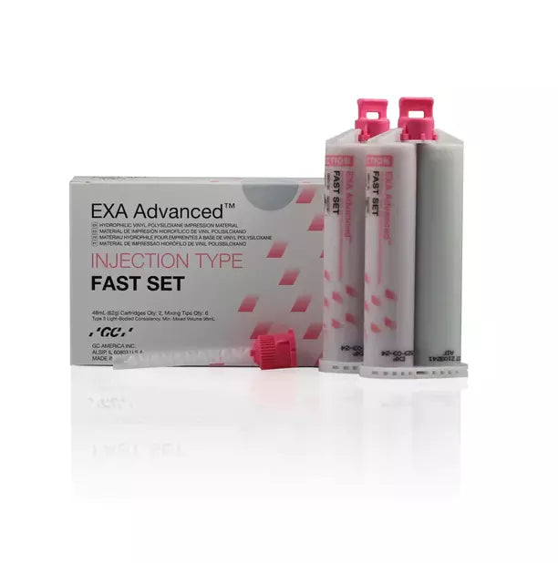 EXA Advanced™ Injection Type (L/B) Normal & Fast Set Impression Material 48mL+Tips - GC