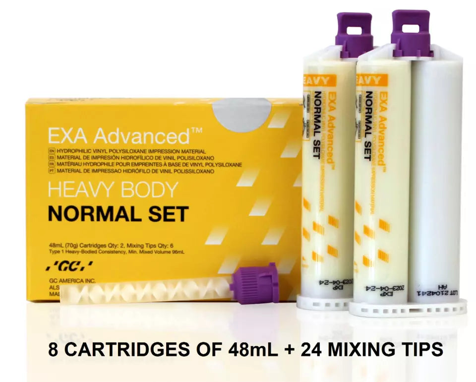 EXA Advanced™ Heavy Body Normal / Fast Set Impression Material 48mL + Tips by GC