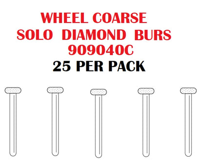 Premier Dental SOLO Premium Diamond Burs WHEEL COARSE 909040C 25pcs USA