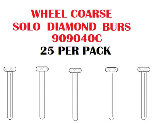 Premier Dental SOLO Premium Diamond Burs WHEEL COARSE 909040C 25pcs USA