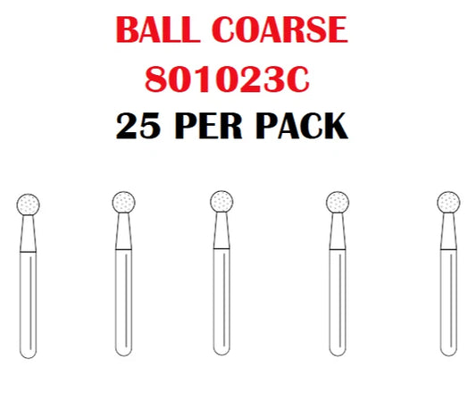 Premier Dental SOLO Premium Diamond Burs BALL COARSE 801023C 25pcs USA