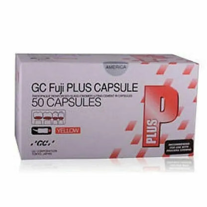 GC FUJI PLUS LUTING CEMENT YELLOW - 50 CAPSULES