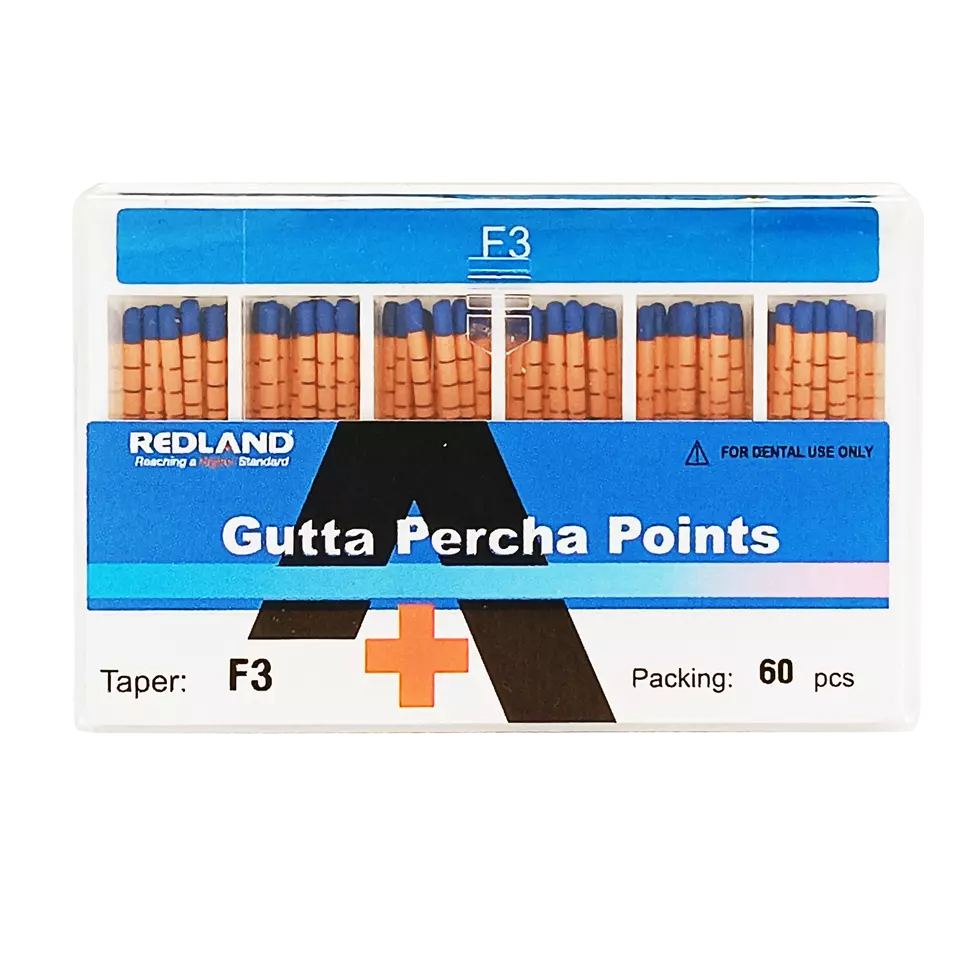 REDLAND Gutta Percha F1,F2,F3,F4,F5 100/Pk for Special TAPERED FILES (MM marked)