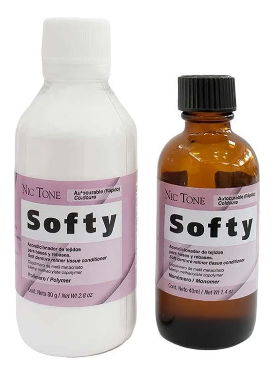 NIC TONE COLDCURE SOFTY SOFT DENTURE RELINE TISSUE CONDITIONER FOR DENTURE -MDC