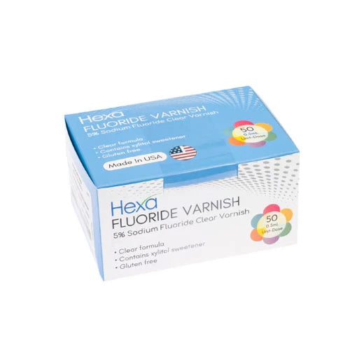 Hexa 5% Sodium Fluoride Clear Varnish W/ Xylitol 0.4mL Unidose