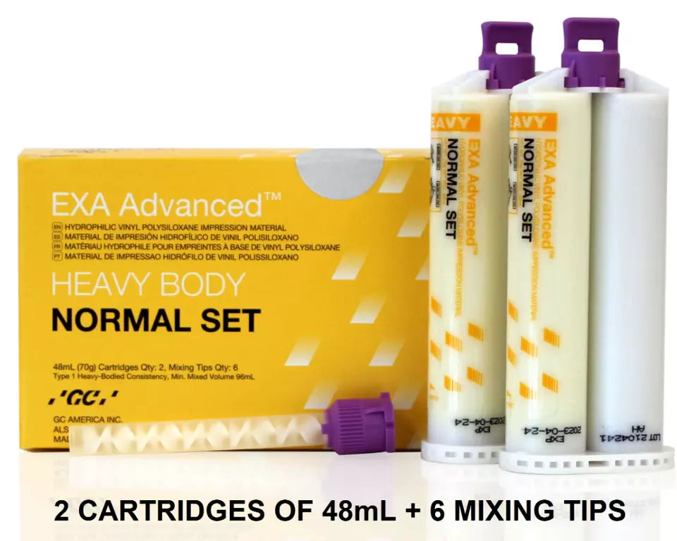 EXA Advanced™ Heavy Body Normal / Fast Set Impression Material 48mL + Tips by GC