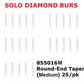 Premier Dental SOLO Premium Diamond Burs Round-End Taper 855016M 25pcs USA