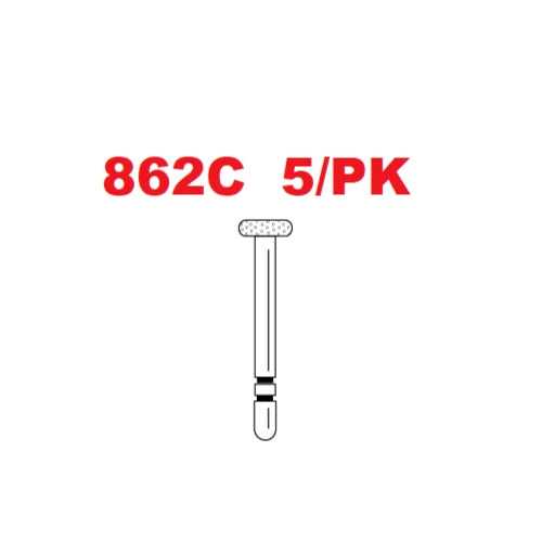 Premier Dental TWO STRIPER Diamond Wheel Shape Burs #862C 5/pk USA
