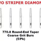 Premier Dental TWO STRIPER Diamond 770.8 Round-End Taper Coarse Grit Burs 5/pk