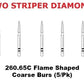 Premier Dental TWO STRIPER Diamond 260.6.5C Coarse Grit Burs (5/Pk)