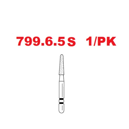 Premier Dental TWO STRIPER Diamond Round End Taper Burs