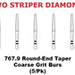 Premier Dental TWO STRIPER Diamond 767.9C Round-End Taper Coarse Grit 5/Pk