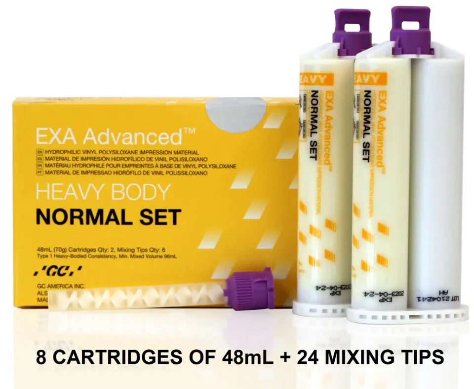 EXA Advanced™ Heavy Body Normal / Fast Set Impression Material 48mL + Tips by GC