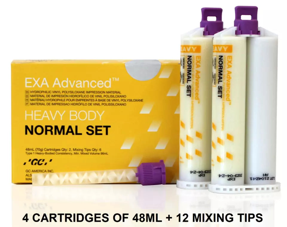 EXA Advanced™ Heavy Body Normal / Fast Set Impression Material 48mL + Tips by GC