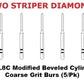 Premier Dental TWO STRIPER Diamond 510.8C Modified Beveled Cylinder Coarse 5/Pk
