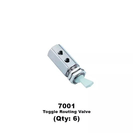 DCI Toggle Routing “Selector” Valve Hex Body (Gray) (6 Pack) for Dental
