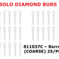 Premier Dental SOLO Premium Diamond Burs BARREL Shape 811037C 25pcs USA