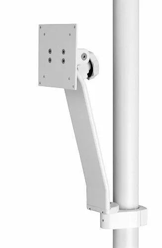 DCI Dental White Vertical Post Mount for Flat Panel Monitor- VESA 75mm Or 100mm