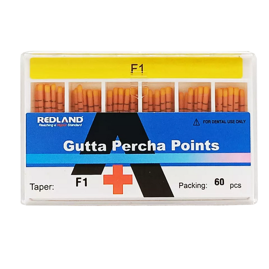 REDLAND Gutta Percha F1,F2,F3,F4,F5 100/Pk for Special TAPERED FILES (MM marked)